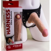 Страпон Harness из двух предметов: регулируемые трусики и насадка-фаллос - 17,5 см. - LOVETOY (А-Полимер) - купить с доставкой в Армавире