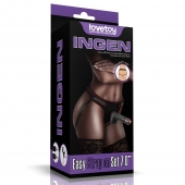 Женский темнокожий страпон Easy Strapon Set 7 Inch - 18 см. - Lovetoy - купить с доставкой в Армавире