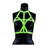 Портупея Bra Harness с неоновым эффектом - размер L-XL - Shots Media BV - купить с доставкой в Армавире
