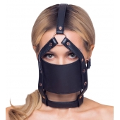 Черный намордник с кляпом-шаром Head Harness With A Gag - Orion - купить с доставкой в Армавире