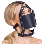 Черный намордник с кляпом-шаром Head Harness With A Gag - Orion - купить с доставкой в Армавире