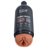 Мастурбатор-вагина цвета карамели Shower Therapy Milk Me Honey - Pipedream - в Армавире купить с доставкой