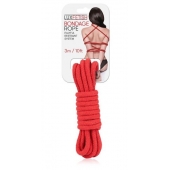 Красная хлопковая веревка для связывания - 3 м. - Lux Fetish - купить с доставкой в Армавире