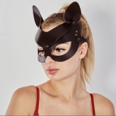 Коричневая кожаная маска  Кошечка - Sitabella - купить с доставкой в Армавире