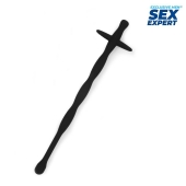 Черный силиконовый уретральный стимулятор - 15 см. - Sex Expert - купить с доставкой в Армавире