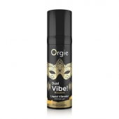 Съедобный гель Dual Vibe Pina Colada с эффектом вибрации и вкусом коктейля пина колада - 15 мл. - ORGIE - купить с доставкой в Армавире