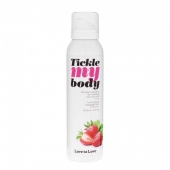 Массажная хрустящая пенка Tickle My Body Strawberry с ароматом клубники - 150 мл. - Love to Love - купить с доставкой в Армавире