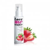 Съедобное согревающее массажное масло Love Me Tender Strawberry с ароматом клубники - 100 мл. - Love to Love - купить с доставкой в Армавире