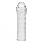 Текстурированная насадка на пенис Clear Textured Penis Enhancing Sleeve Extension - 16,5 см. - BlueLine - в Армавире купить с доставкой