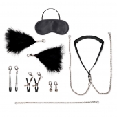 Большой эротический набор из 12 предметов Interchangeable Collar   Nipple Clips Set - Lux Fetish - купить с доставкой в Армавире