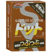 Презервативы Sagami Xtreme FEEL UP с точечной текстурой и линиями прилегания - 3 шт. - Sagami - купить с доставкой в Армавире