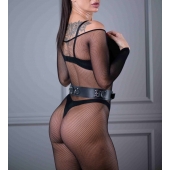 Черный кожаный пояс Sex Game - БДСМ Арсенал - купить с доставкой в Армавире