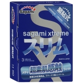 Розовые презервативы Sagami Xtreme FEEL FIT 3D - 3 шт. - Sagami - купить с доставкой в Армавире