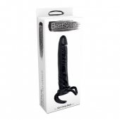 Чёрная насадка-фаллос для двойного проникновения INFLATABLE DILDO SLIM DONG  - 13,5 см. - Toyz4lovers - в Армавире купить с доставкой