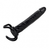 Чёрная насадка-фаллос для двойного проникновения INFLATABLE DILDO SLIM DONG  - 13,5 см. - Toyz4lovers - в Армавире купить с доставкой