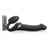Черный безремневой страпон Multi Orgasm Size L с клиторальной стимуляцией - Strap-on-me - купить с доставкой в Армавире