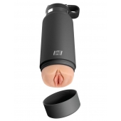 Серый мастурбатор в виде бутылки F*ck Flask - Pipedream - в Армавире купить с доставкой