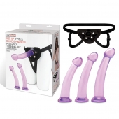 Тренировочный набор с тремя насадками Pegging Training Set - Lux Fetish - купить с доставкой в Армавире
