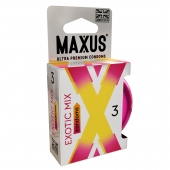 Ароматизированные презервативы Maxus Exotic Mix - 3 шт. - Maxus - купить с доставкой в Армавире
