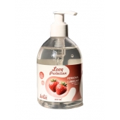 Лубрикант на водной снове Love Protection Strawberry с ароматом клубники - 300 мл. - Lola Games - купить с доставкой в Армавире
