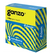 Классические презервативы с обильной смазкой Ganzo Classic - 3 шт. - Ganzo - купить с доставкой в Армавире