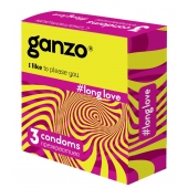 Презервативы с анестетиком для продления удовольствия Ganzo Long Love - 3 шт. - Ganzo - купить с доставкой в Армавире