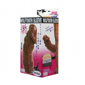 Коричневая насадка на пенис Wolftooth Sleeve - 13 см. - Baile - в Армавире купить с доставкой