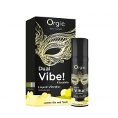 Съедобный жидкий вибратор Dual Vibe! со вкусом лимонного джина с тоником - 15 мл. - ORGIE - купить с доставкой в Армавире