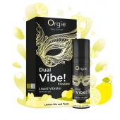 Съедобный жидкий вибратор Dual Vibe! со вкусом лимонного джина с тоником - 15 мл. - ORGIE - купить с доставкой в Армавире