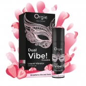 Съедобный жидкий вибратор Dual Vibe! со вкусом клубничного джина с тоником - 15 мл. - ORGIE - купить с доставкой в Армавире