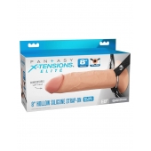 Полый страпон на ремнях 8’’ Hollow Silicone Strap-on - Pipedream - купить с доставкой в Армавире