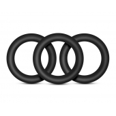 Набор из 3 черных эрекционных колец Black Small Penis Rings - Blush Novelties - в Армавире купить с доставкой