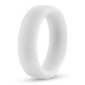 Белое люминесцентное эрекционное кольцо Silicone Glo Cock Ring - Blush Novelties - в Армавире купить с доставкой