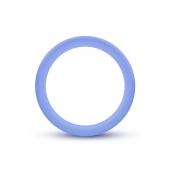 Голубое люминесцентное кольцо Silicone Glo Cock Ring - Blush Novelties - в Армавире купить с доставкой