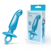 Голубая анальная пробка для массажа простаты Hither Silicone Prostate Plug - 14,3 см. - b-Vibe - в Армавире купить с доставкой