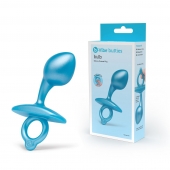 Голубая анальная пробка для массажа простаты Bulb Silicone Prostate Plug - 10,7 см. - b-Vibe - в Армавире купить с доставкой