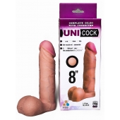 Фаллическая насадка для страпона UNICOCK 8  - 20 см. - LOVETOY (А-Полимер) - купить с доставкой в Армавире