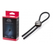 Тёмно-серое эрекционное кольцо с зажимом Again and Again Adjustable Cock Ring - Fifty Shades of Grey - в Армавире купить с доставкой