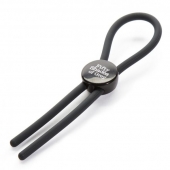 Тёмно-серое эрекционное кольцо с зажимом Again and Again Adjustable Cock Ring - Fifty Shades of Grey - в Армавире купить с доставкой