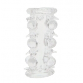 Прозрачная насадка на пенис с шипами и бугорками JELLY JOY LUST CLUSTER CLEAR - Dream Toys - в Армавире купить с доставкой