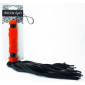 Нежная плеть с красным мехом BDSM Light - 43 см. - БДСМ Арсенал - купить с доставкой в Армавире