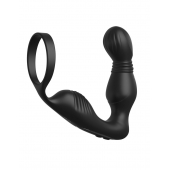 Черный вибростимулятор простаты с эрекционным кольцом Ass-Gasm Pro P-Spot Milker - Pipedream - в Армавире купить с доставкой