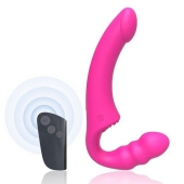 Розовый безремневой страпон Straples Strap-On Dildo - Erokay - купить с доставкой в Армавире