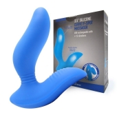 Синий вибромассажер простаты 3,5’’ Curve P-spot Massager - 12 см. - Erokay - в Армавире купить с доставкой