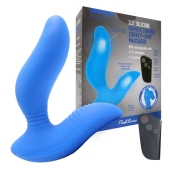Синий вибромассажер простаты 3,5’’ Remote Control Curve P-spot Massager - 12 см. - Erokay - в Армавире купить с доставкой
