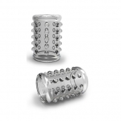 Прозрачная насадка на пенис с шишечками STAY HARD COCK SLEEVE 02 CLEAR - Blush Novelties - в Армавире купить с доставкой