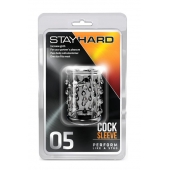 Прозрачная насадка с капельками STAY HARD COCK SLEEVE 05 CLEAR - Blush Novelties - в Армавире купить с доставкой