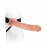 Фаллопротез телесного цвета Hollow Strap-On - 29 см. - Pipedream - купить с доставкой в Армавире