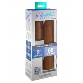 Коричневая насадка на член 2  Silicone X-tension - 20,3 см. - Pipedream - в Армавире купить с доставкой