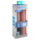 Телесная вибронасадка на член 3  Vibrating Mega X-tension with Remote - 22,9 см. - Pipedream - в Армавире купить с доставкой